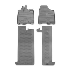 Toyota Sienna Floor Mats - Omac - Rubber TPE 4 Pcs - Grey - 2013-2020
